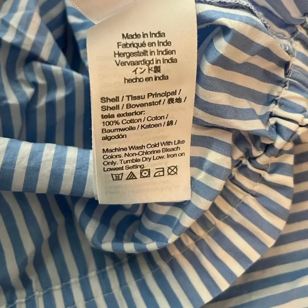 J. Crew Crewcuts Girl’s Blue and White Striped Cropped Top Cotton